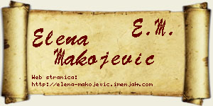 Elena Makojević vizit kartica